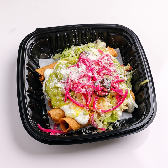 Loaded Birria Taquitos Platter.