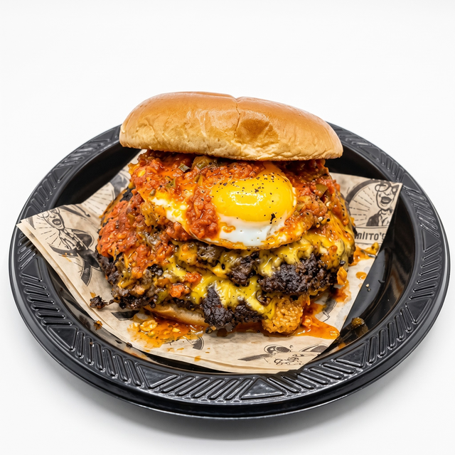 Huevos Rancheros Burger.